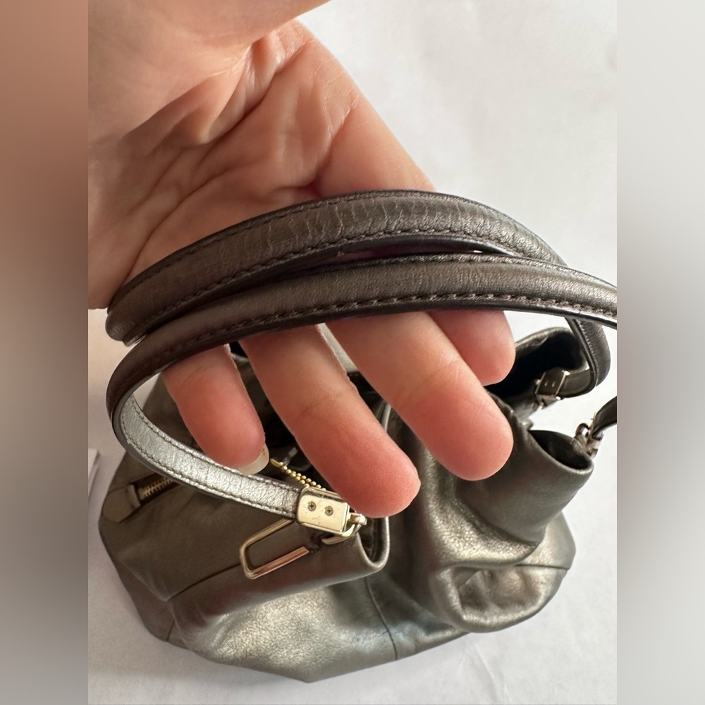 Coach Madison Phoebe Bronze Metallic Triple Compartment Large Bag with Hangtag - Picture 10 of 12
